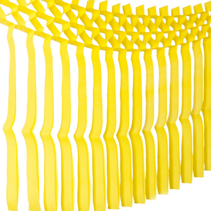 Grinalda em Franjas de Papel Amarelo - 3m