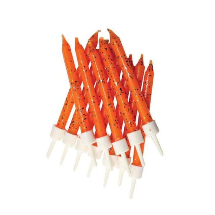 Velas Glitter Laranja – Pack.12 - Image 1