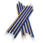 Velas Altas Azuis e Douradas 18cm - Pack 16