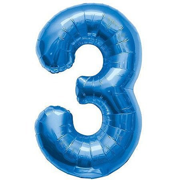 Balão Número Grande Azul Royal - 86cm - Image 6