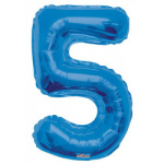 Balão Número Grande Azul Royal - 86cm - Image 8