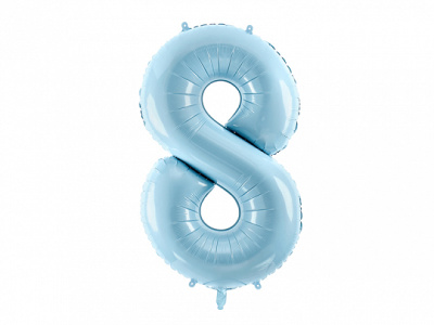 Balão Número Grande Azul Claro - 86cm - Image 11