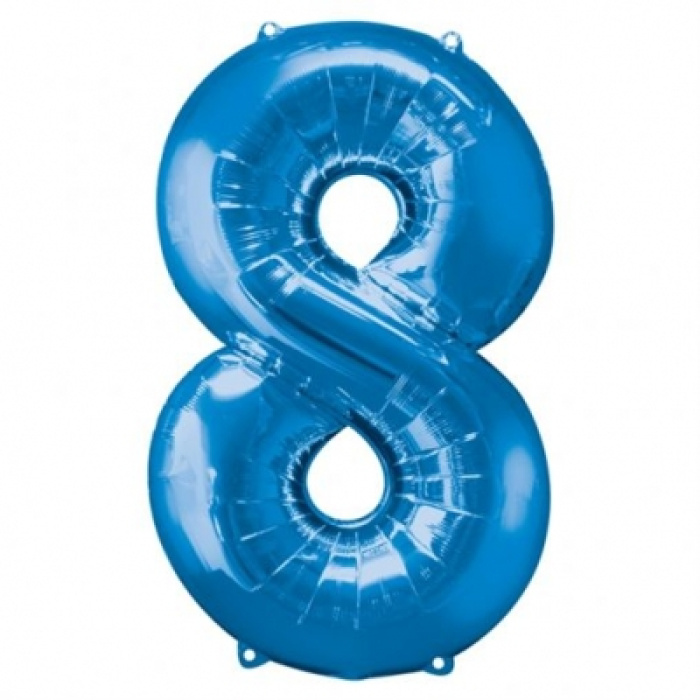 Balão Número Grande Azul Royal - 86cm - Image 11