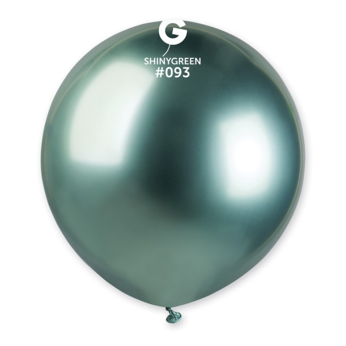 Balão Latex Cromado Verde - 48cm - Image 1