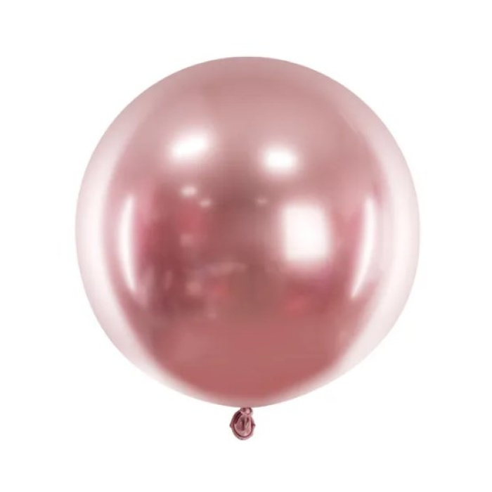 Balão Látex Cromado Rosa Gold - 60cm - Image 1