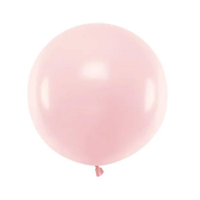 Balão Látex Rosa Claro Pastel - 60cm - Image 1