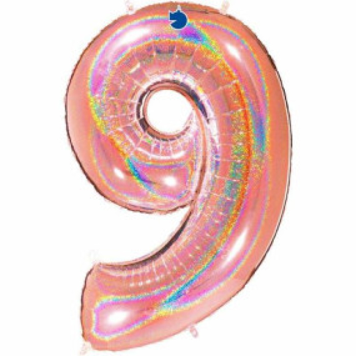 Balão Número Grande Rose Gold Glitter - 102cm - Image 11
