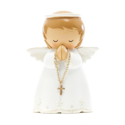 Boneco Batismo - Anjo da Guarda Branco ( Terço )