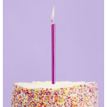 Velas Glitter Rosa Metalicas - Pack 12