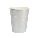 Copos Prata Holográficos - Pack 8