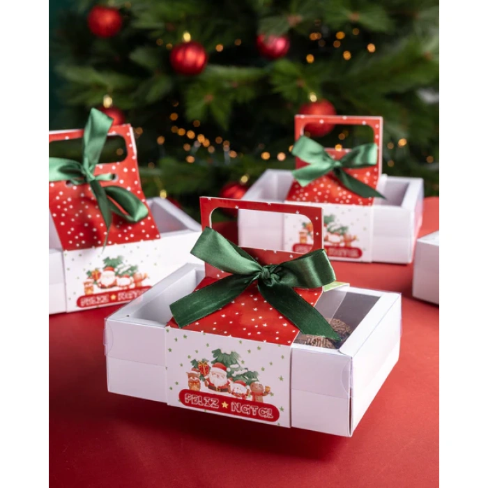 Caixa Cartolina Tampa PVC 9 Brigadeiros Natal “Magia” - Image 2