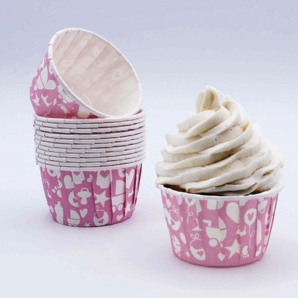 Forma de Cupcake Baby Girl - Pack 24
