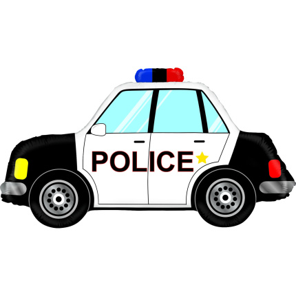 Balão Carro da Policia Super Shape 3D - 86 cm