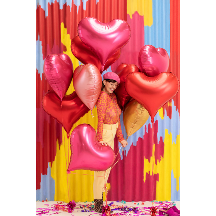 Balão Coraçao Rosa Claro - 75cm - Image 5