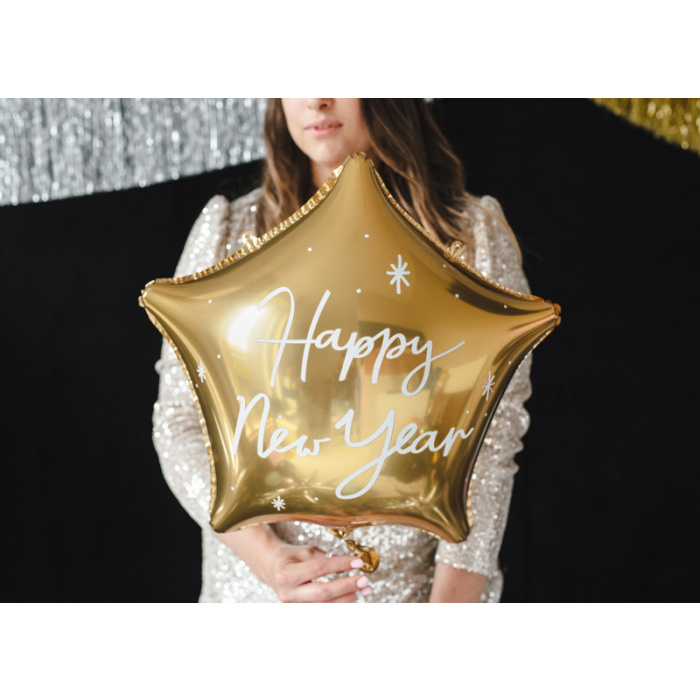 Balão Estrela Ano Novo "Happy New Year" - 44cm - Image 2