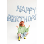 Banner Balões HAPPY BIRTHDAY Azul Pastel - Image 2