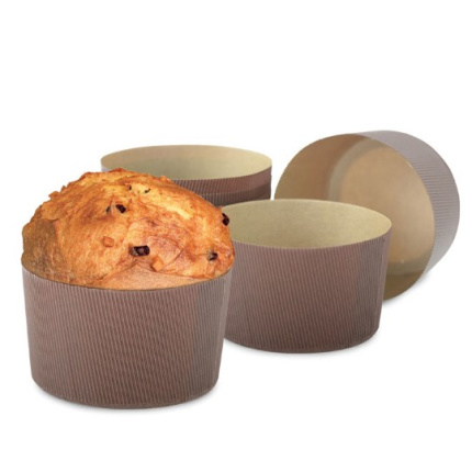 Forma Papel Canelado Panetone 100Gr - Pack 10