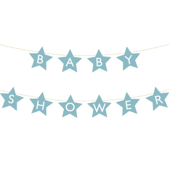 Grinalda BabyShower Estrelas Azul - Image 1