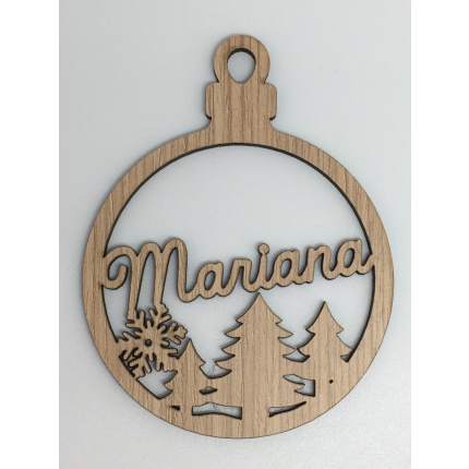 Bola Natal MDF Personalizada