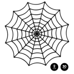 Individual de Mesa Halloween Teia de Aranha Pack.2