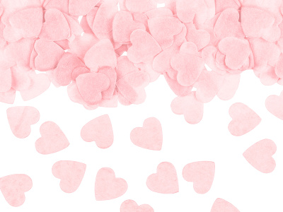 Confetis Corações Rosa Claro - 15g