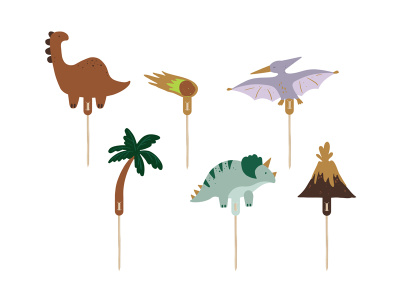 6 Topper Dinossauros