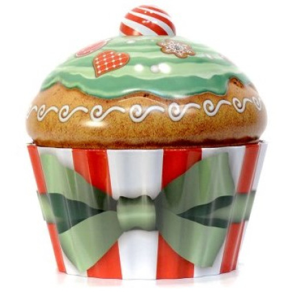 Caixa Metal de Biscoitos Cupcake - Natal