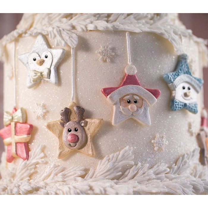 Molde Silicone Estrelas Natal - Image 2