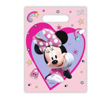 Sacos Presentes Minnie Rosa - Pack 6