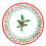 Pratos de Natal 23cm - Pack.6