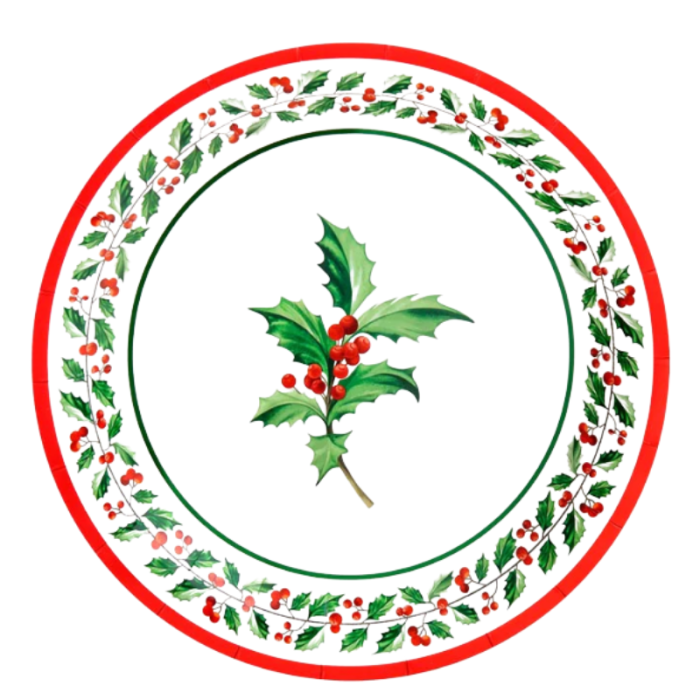 Pratos de Natal 23cm - Pack.6 - Image 1