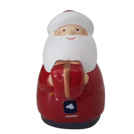 Pai Natal em Porcelana Presente - 10Cm