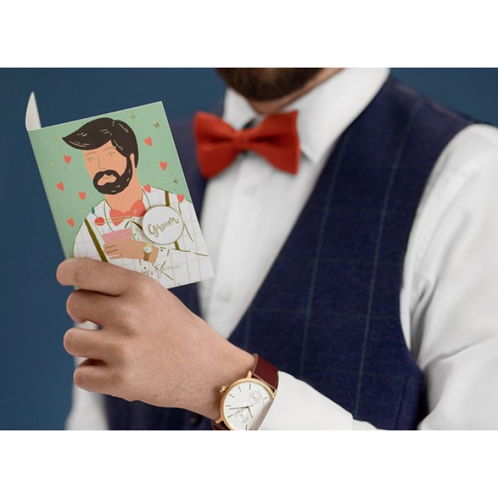 Postal + Pin "Cheers To The Groom" - Image 3