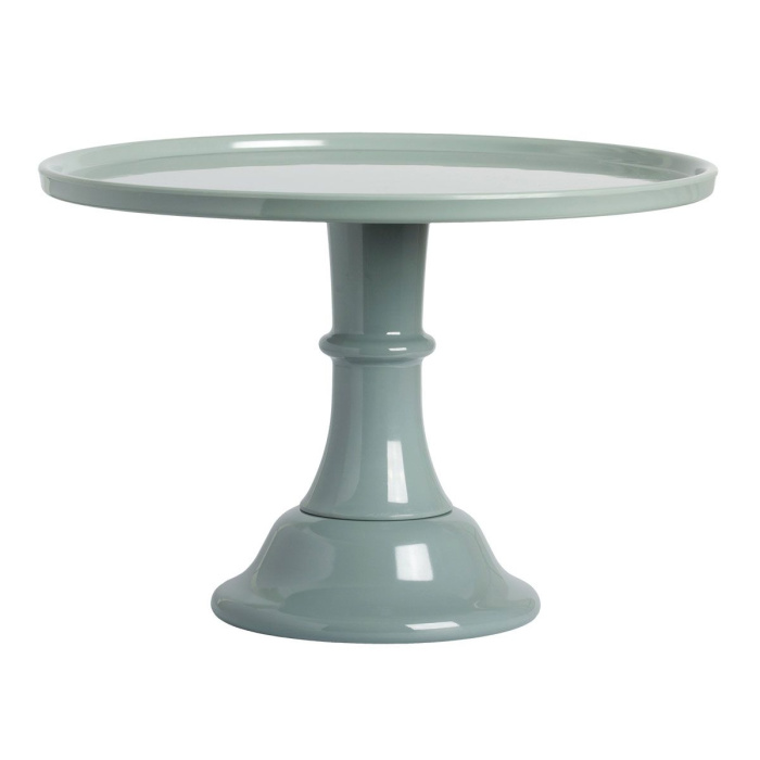 Prato Alto de Bolo Melamina Sage Green Grande 30cm - Image 2