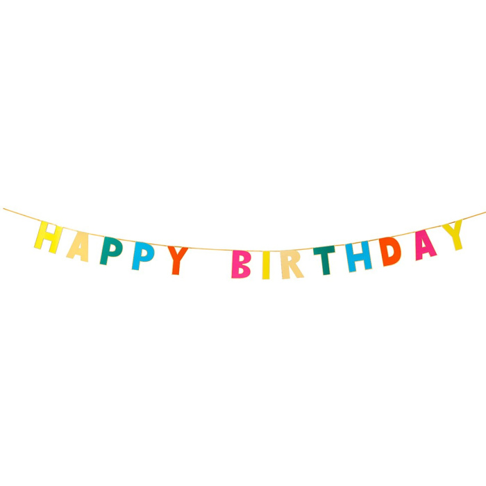 Arco-Íris (Rainbow) Banner Happy Birthday - 3 mts - Image 7
