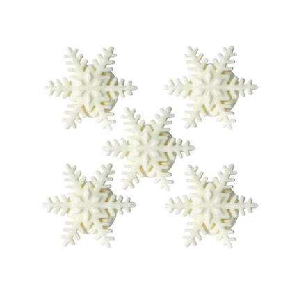 Figuras em Açúcar Flocos de Neve  - Conj. 5