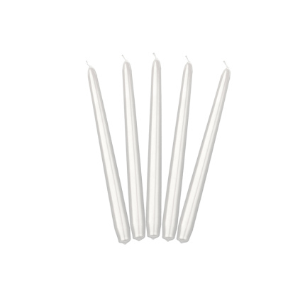 Velas Mesa Branca Metálica 24cm - Pack.10