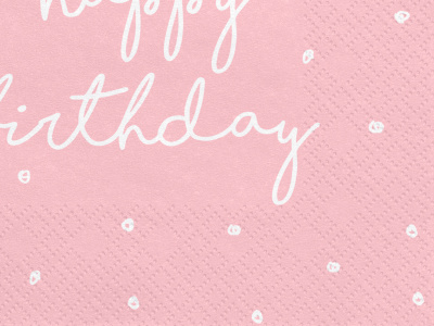 Guardanapos Rosa Happy Birthday 33cm - Image 2