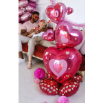 Balão Gigante Corações Vermelhos AirLoonz - 139cm - Image 2