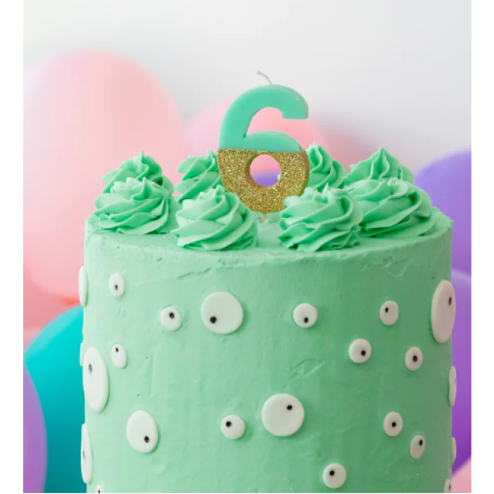 Vela Cores Pastel e Glitter Nº 6 - Image 4