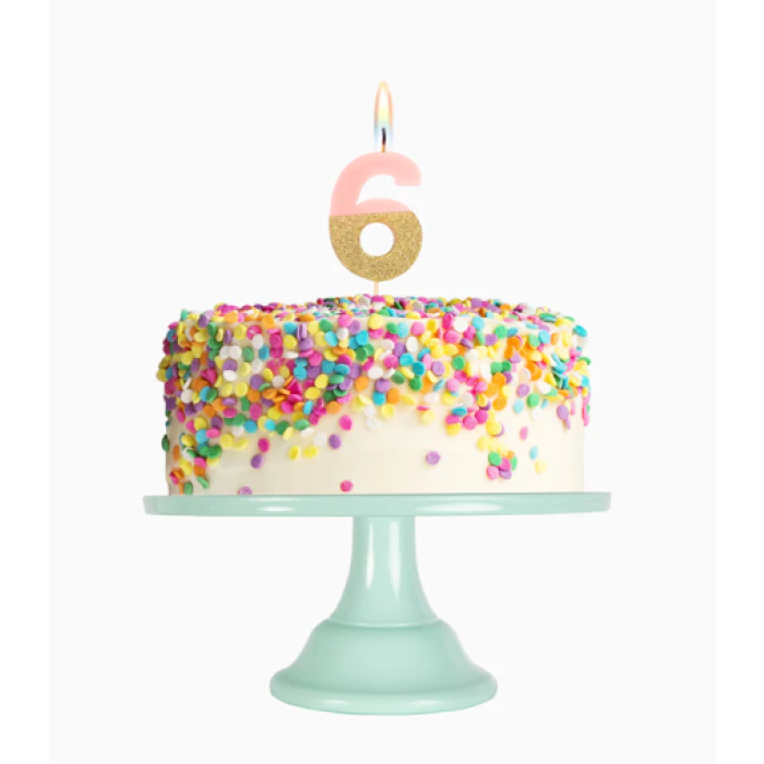 Vela Cores Pastel e Glitter Nº 6 - Image 7