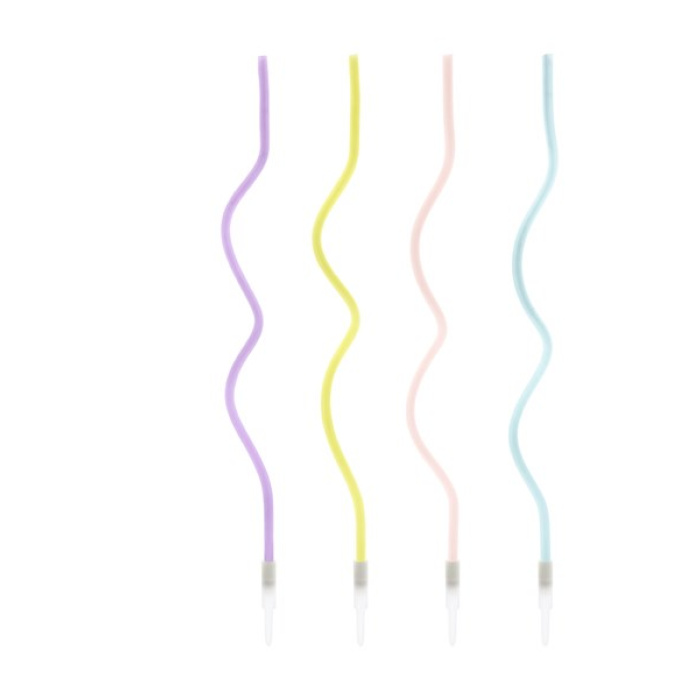 Velas Altas Onduladas Pastel - Pack 8 - Image 2