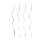 Velas Altas Onduladas Pastel - Pack 8