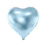 Balão Coração Azul Claro - 45cm