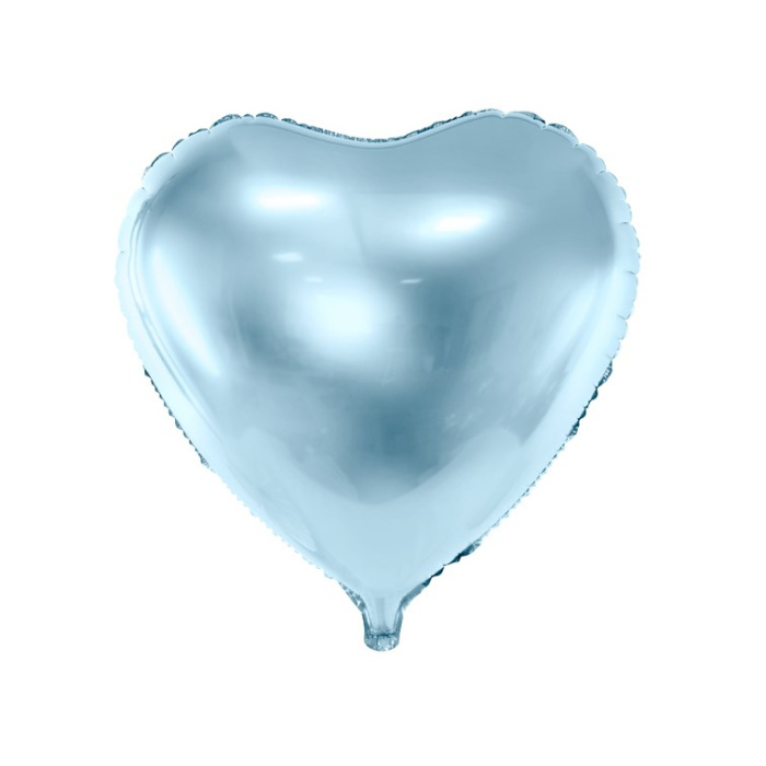 Balão Coração Azul Claro - 45cm - Image 1