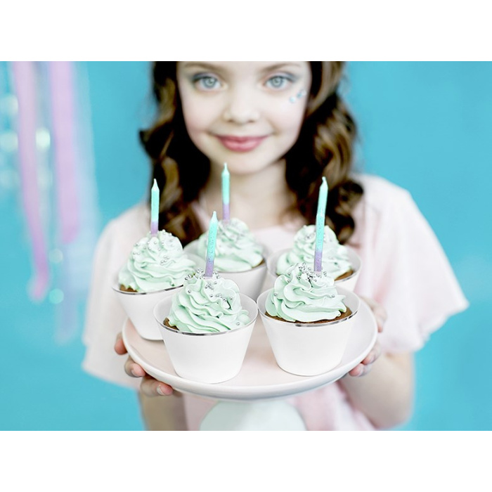 Velas Glitter Menta e Lilás - Pack 20 - Image 2