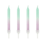 Velas Glitter Menta e Lilás - Pack 20
