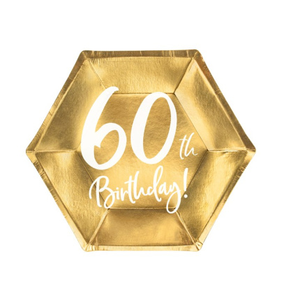 Pratos Ouro 60 Anos 20cm