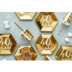 Pratos Ouro 40 Anos 20cm - Image 3