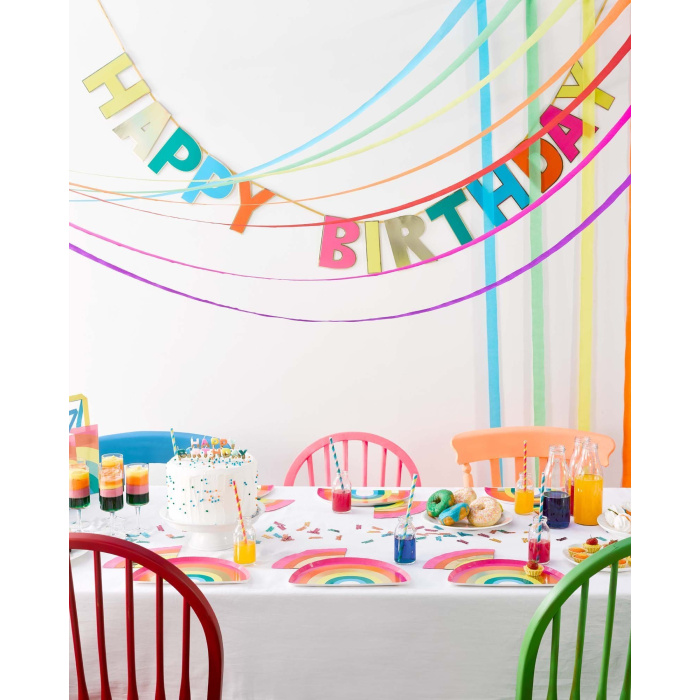 Arco-Íris (Rainbow) Banner Happy Birthday - 3 mts - Image 2